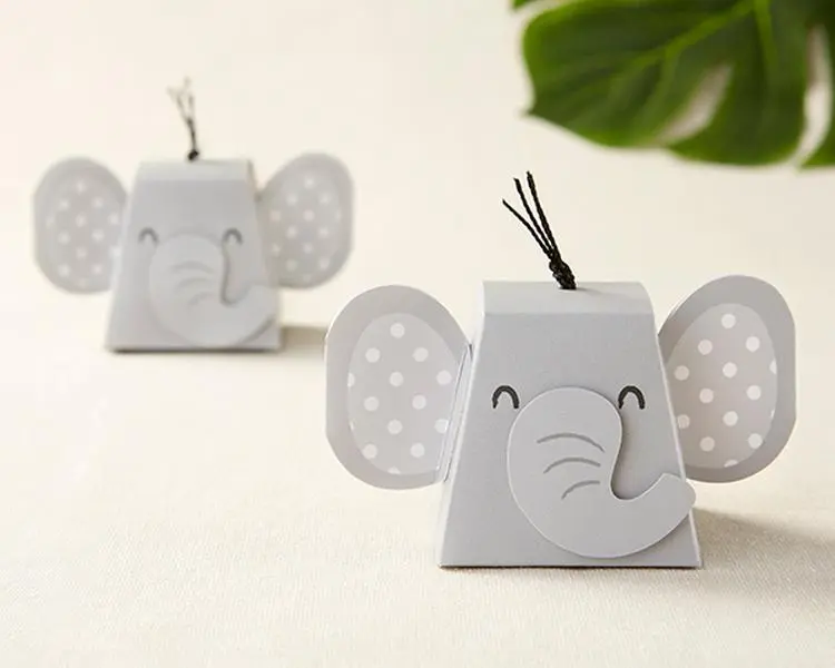 Kate Aspen 28381NA Elephant Favor Box - Set of 12