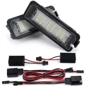 LED License Plate Light Assembly for VW Golf GTI MK4 MK5 MK6 MK7 Passat CC Beetle Polo,EOS,2Pcs 6000K White Error Free Tag Lamp Replacement Plug and Play