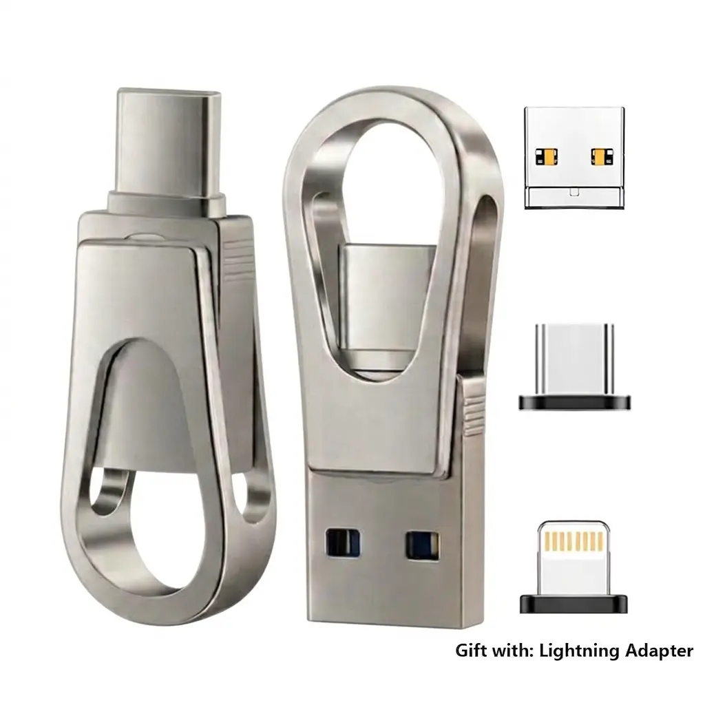 USB Flash Drive 3-in-1, Type-C OTG Dual Interface, Large Capacity Memory Stick, No App Needed, Compatible with iOS Android HarmonyOS, for Phone Computer Student Office Use | summerwins