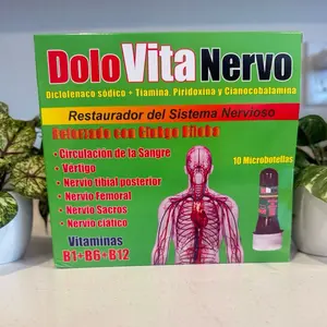 DoloVita Nervo Antioxidants Restaurador del Sistema Nervioso with Ginkgo Biloba & Vitamins B1 B6 B12 for Blood Circulation and Nerve Health