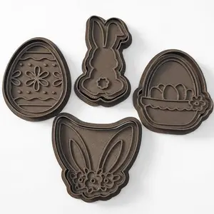 Easter PRV Fondant & Cookie Cutter Set with Stamp  2 Inches