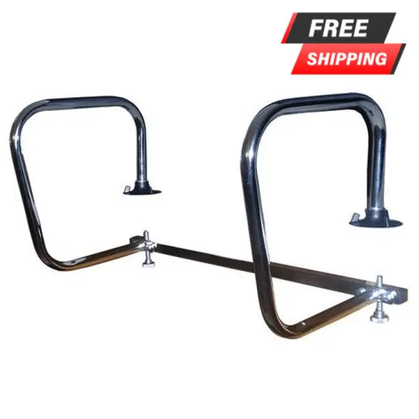 Heavy-Duty Double Arm Metal Clip-On Waitress Tray Stand - Outdoor Tray Support with Slim Profile, Lightweight but Solid Build for Servers, Indoor, Double Arm Waitress Stall, Heavy-Duty Service, Indoor & Outdoor Use, Lightweight And Smooth Profile, Keeps T