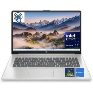 HP 2025 Laptop | 17-CN500 | 17.3" 1920 x 1080 IPS | Intel-12 Core Ultra 7 255U | Up to 64GB DDR5 | Up to 4TB SSD | Windows 11 Pro| Wi-Fi 6 - Bluetooth 5.3 - Backlit Keyboard - 720p HD Camera - Natural Silver