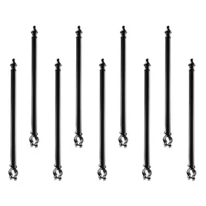 VEVOR Chain Link Fence Extensions, 9 Packs 27.4 Extension Height, Galvanized Post Extender for 1.3 to 1.5 Top of Fence, U Bracket, Barbed Wire Extend Arm for Privacy, Prevent Dogs Jumping Out