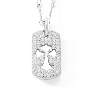 UCCIYO 2025 New Hollow Cross Pendant Necklace S925 Silver Zirconia Pendant, versatile and elegant jewelry gift for girls and men, suitable for everyday parties, birthday gifts, back-to-school accessories, couple gifts, summer jewelry promotions PS9250398