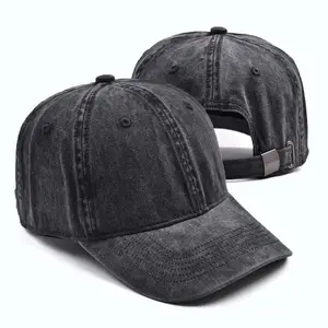 High-quality vintage washed denim baseball cap for spring/summer outdoor activities, sunshade unisex cap