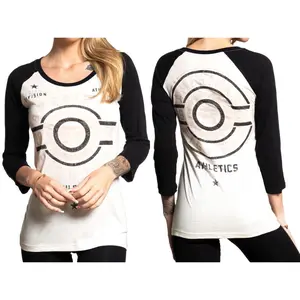 AMERICAN FIGHTER Women's T-Shirt FAIR GROVE RAGLAN Tee Biker