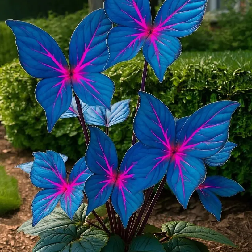 800 PCS Neon Blue-Pink Coleus Seeds - Vibrant Butterfly-Shaped Foliage, Easy Planting for Bold Gardeners, Creating Striking Visual Interest, Enhancing Garden's Aesthetic Appeal