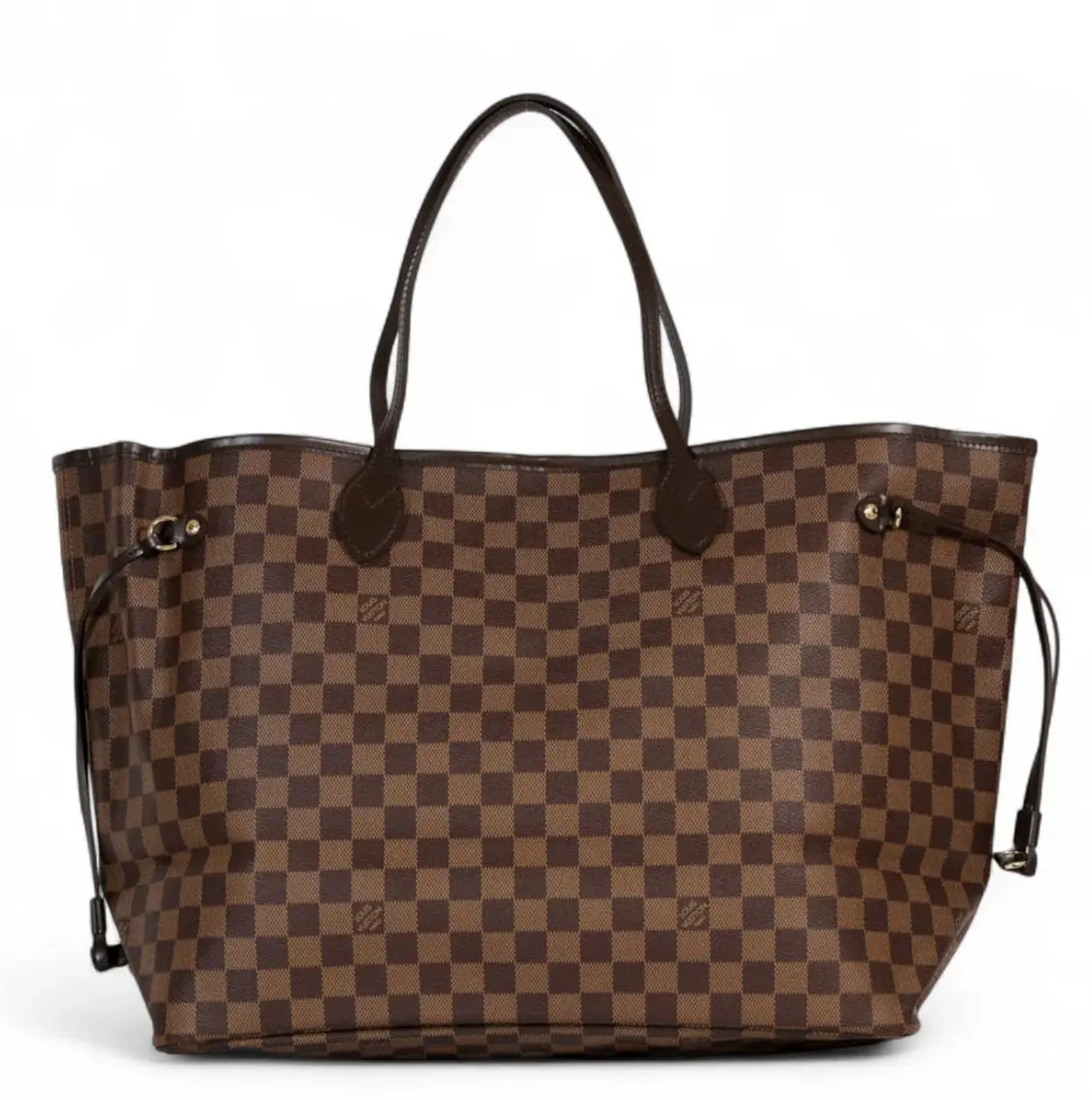 Pre-owned Louis Vuitton pvc Tote Bags Neverfull Damier Abene GM Brown Canvas Tote Bag weimin5