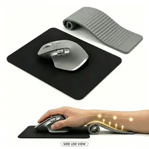 SHQDD Computer Accessories, Ergonomic Silicone Wrist Rest, Bendable & Anti-Slip, Keyboard Mouse Support, Summer Desk Setup, Stay-Cool Aluminum Core Pad