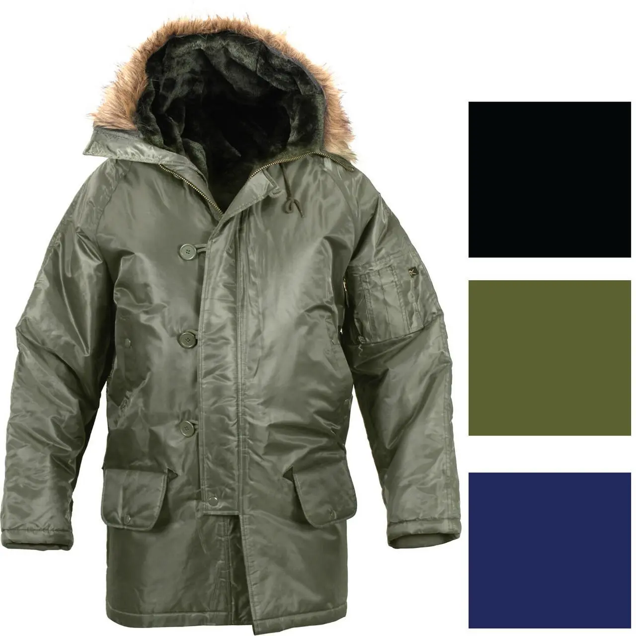 Cold Weather N-3B Military Snorkel Parka Jacket Long Insulated N3B Winter Coat