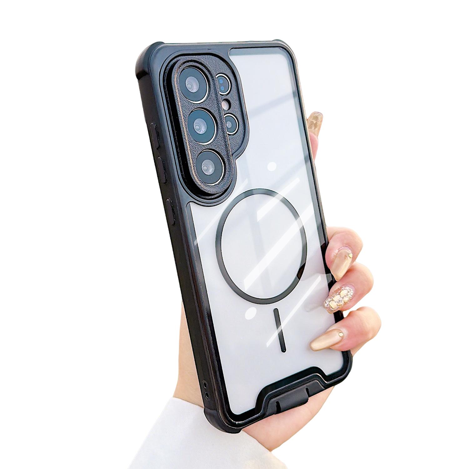 Magnetic 2-Layer Case for Samsung Galaxy S26 Ultra Plus S25 S24 S23 Ultra, Compatible with MagSafe, Military Grade Drop Heavy Duty Protection, Non-Slip Shockproof Durable Bumper Phone Case