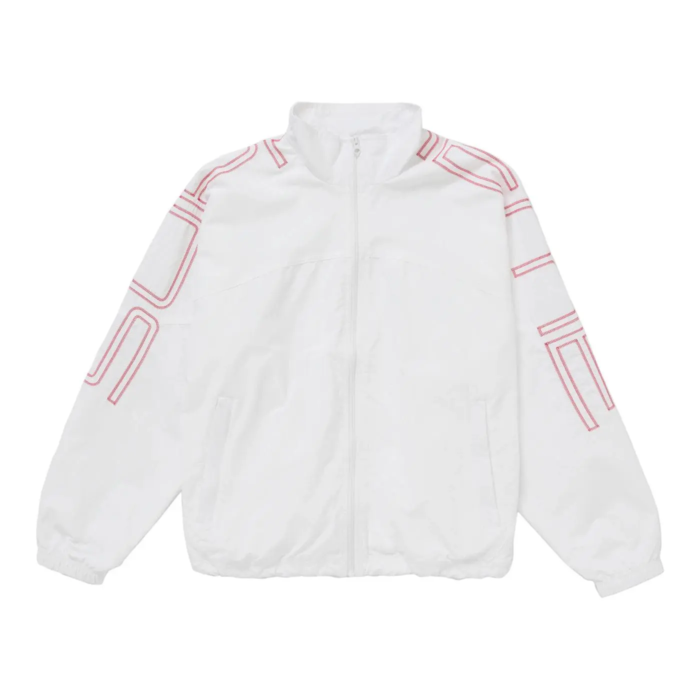 1153459 Supreme Spellout Embroidered Track Jacket (SS25) White