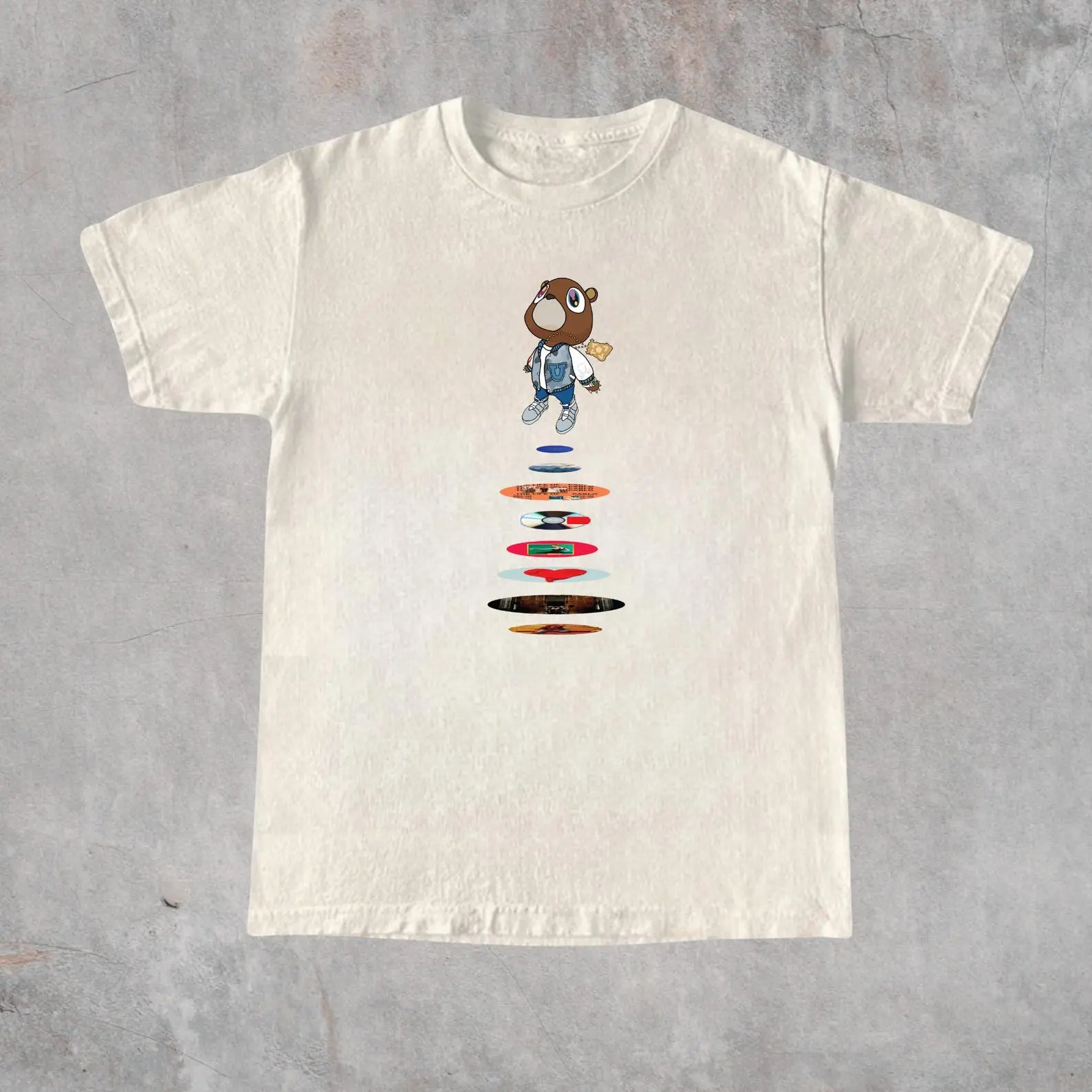 Graduation Mascot Bear Graphic Shirt - College Dropout Hip Hop Fan T-Shirt, Vintage 90s 2000s Rap Music Tee, Retro Streetwear Apparel Gift