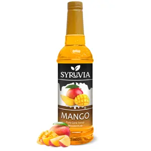 Syruvia Mango Syrup, 25.4 fl oz – Premium Flavoring for Tea, Italian Sodas, Desserts, Cocktails & Mocktails. Kosher & Gluten-Free. Sweet Mango Flavor