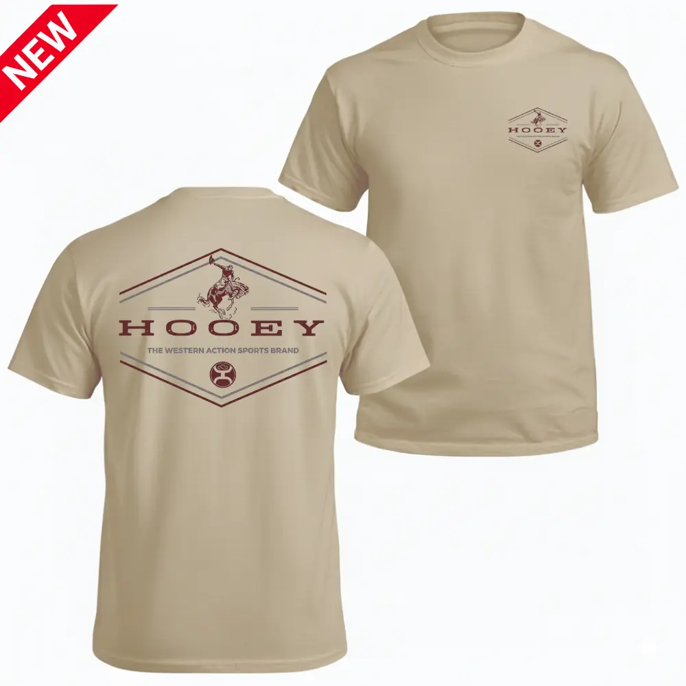 Hooey Logo T-Shirt, Classic Western Graphic Tee, Vintage Cowboy Brand Design, Ranch Lifestyle Casual Apparel Gift For Men Women