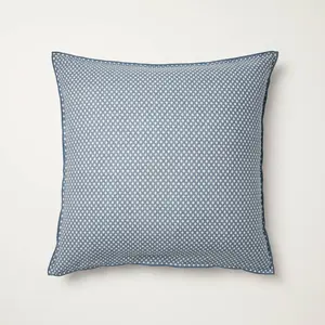 26"x26" Block Pattern Euro Square Throw Pillow Blue - Hearth & Hand with Magnolia