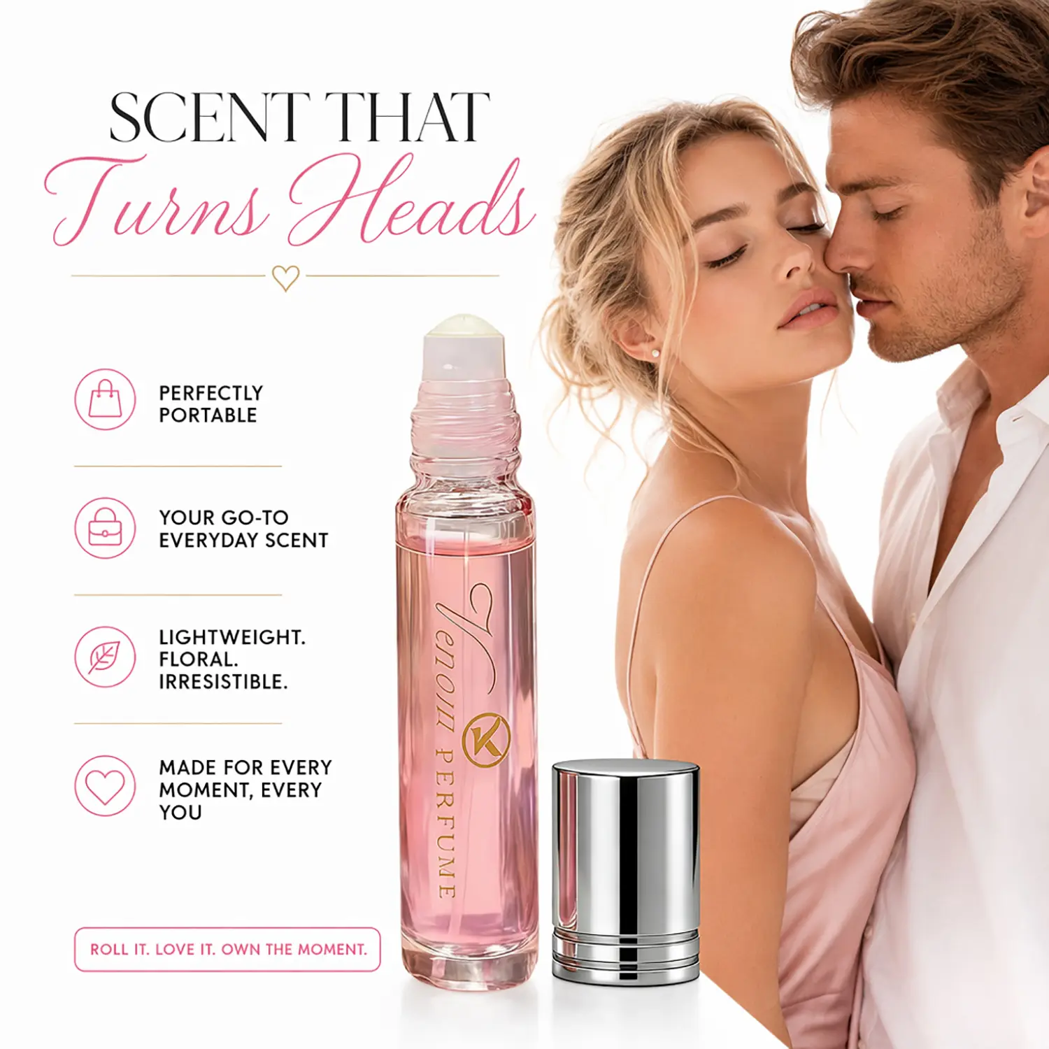 omen's Pheromone Perfume | With Pheromone Formula, Long Lasting, Floral Fruity Woody Scent | Designed for Her - Make Him Addicted & Share a Wild, Wonderful Night | Perfect National Cuddle Up Day & Hug Day Gift Set for Her 10ml/0.34fl.oz