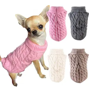 Classic Solid Chihuahua Puppy Dog Sweater for Small Dogs Winter Warm Pet Clothes Yorkshire Schnauzer Pullovers disfraz de perro Clothing, Costumes