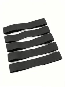 5PCS Black Wig Elastic Bands with Adjustable Velcro Elastic & Non-Slip or Daily Wig & for Daily Wig & Headwear FixingHeadwear Fixing