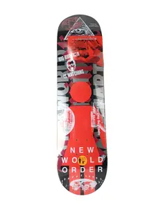 Brandon Biebel New World Order Conspiracy Black White Red Size 8.0 Vintage NOS Deck