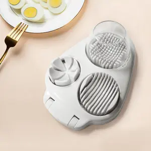 3-In-1 Egg Slicer Presser Cutter, Home Kitchen Restaurant Tool, Sturdy Lightweight Stainless Steel, Slice, Dice & Shell Separator, Essential Cooking Accessory, Kitchen Cooking Accessories, Kitchen Gadgets, Kitchenware, Egg Cracking Tool
