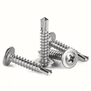 Springtok Stainless Steel Self Tapping Screws - 100pcs#8*1/2", 5/8", 3/4", 1", 1-14" Drill Tail Screws for Metal, Construction, and Maintenance Hardware Parts Industrial
