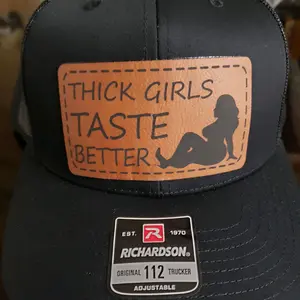 Richardson 112 hat with laser engraved leather patch