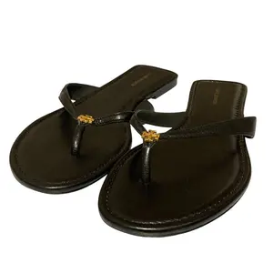 Pre-owned Tory Burch Others Small Leather Goods Leather Thong Sandals
