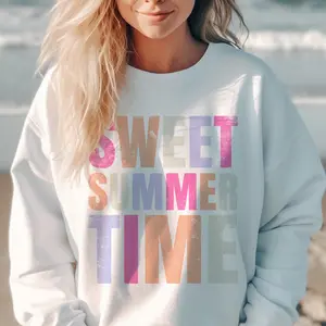 Retro Salty Soul Graphic Sweatshirt Chasing Sunshine Summer Pullover Beach Tanned and Typsy Sweatshirt Sweet Summertime Vacation Pullover Unisex Casual Womens Top