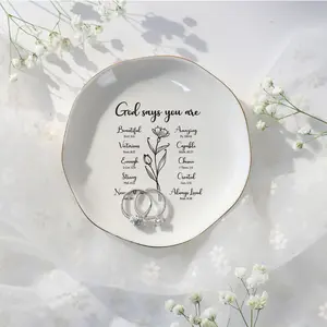 Gifts for Christian Women Jewelry Dish Tray,Religious Gifts for Women Faith,Bible Verse Gifts for Christian Women Birthday Christmas