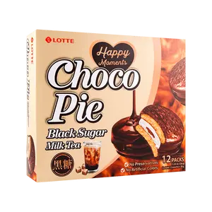 LOTTE Korea Choco Pie Black Sugar Milk Tea 336g