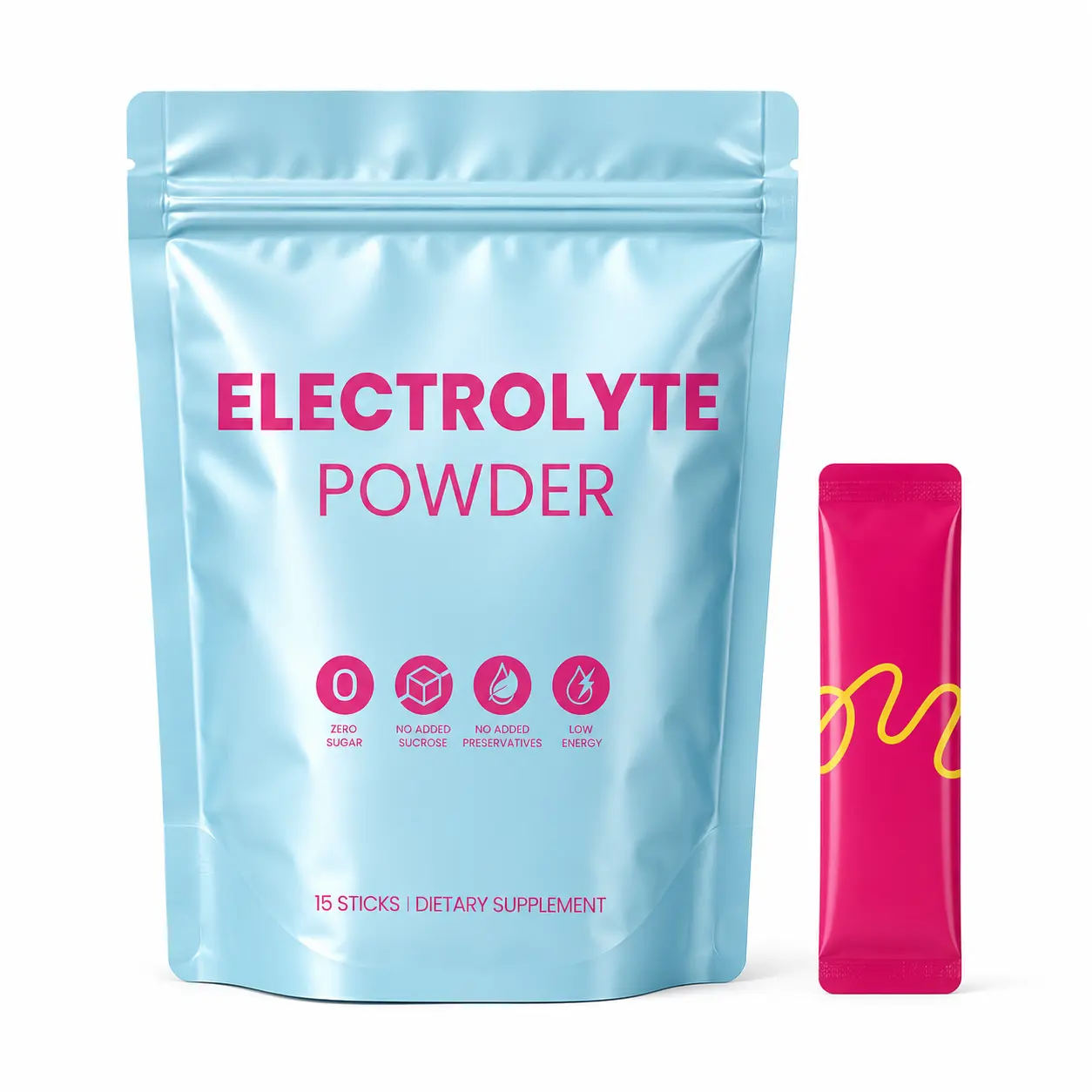 Electrolyte Powder, Lime Sea Salt Flavor, Sugar Free, 15 Individual Sticks, 6 Key Electrolytes & Minerals, Non-GMO, Keto Friendly