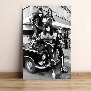 1 Count Kiss Band Destroyer Heavy Metal Canvas Wall Art - 12x18" Unframed Poster for Home, Office, and Music Club Decor, Music Poster, Perfect for Room Decor