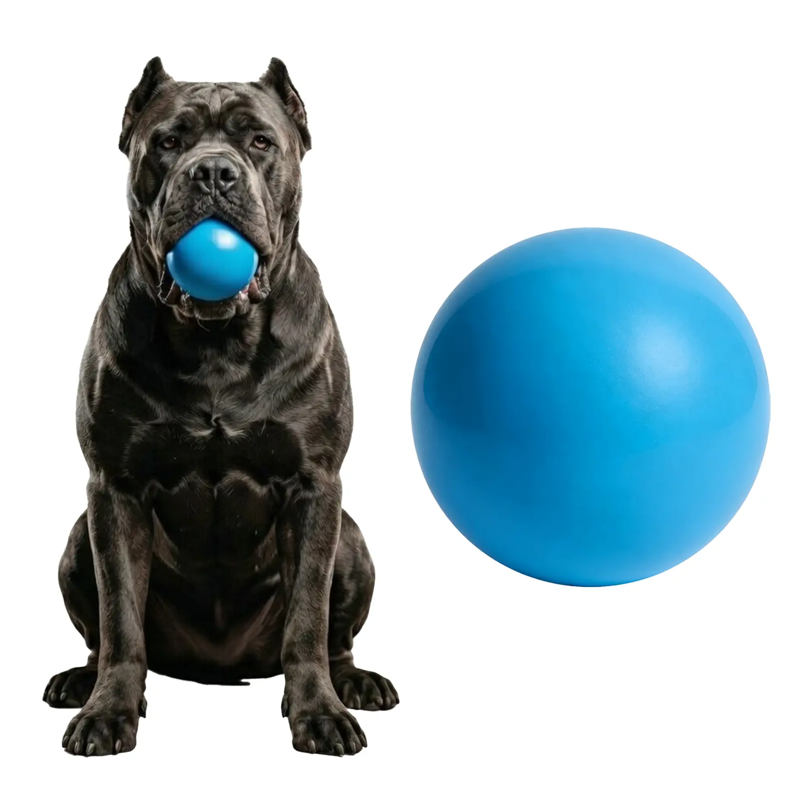 GDuolaPaws 2.8in Solid Rubber Ball Toy for Medium & Large Dogs - Indestructible Heavy-Duty Outdoor Fetch & Training Toy for Aggressive Chewers, 100% Natural Bouncy Rubber Ball