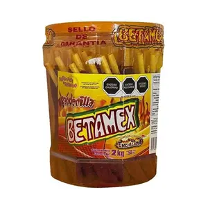 Betamex Tamarind & Chili Candy Sticks 2kg (4.4 lbs) | Authentic Mexican Tamarind Candy | Sweet & Spicy Mexican Treat
