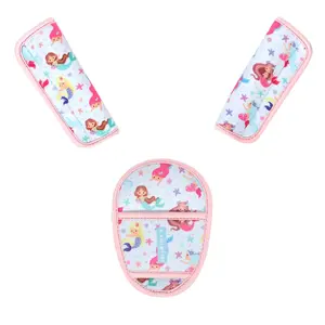 3 Pieces Ultra Soft Plush Kids Car Seat Straps Pads Infant Shoulder Hip Support Covers for Car Seats Pushchair Baby Stroller