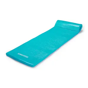 TRC Recreation Sunsation 1.75" Thick Foam Lounger Raft Pool Float, Tropical Teal