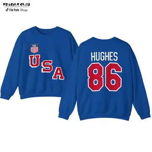 Retro USA HOCKEY Jack Hughes #86 Sweatshirt, Jack Hughes Tee, Short sleeve Crewneck Day Oversized, Women swears Top 90s Style swears