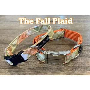 Fall Plaid Adjustable Pet Collar