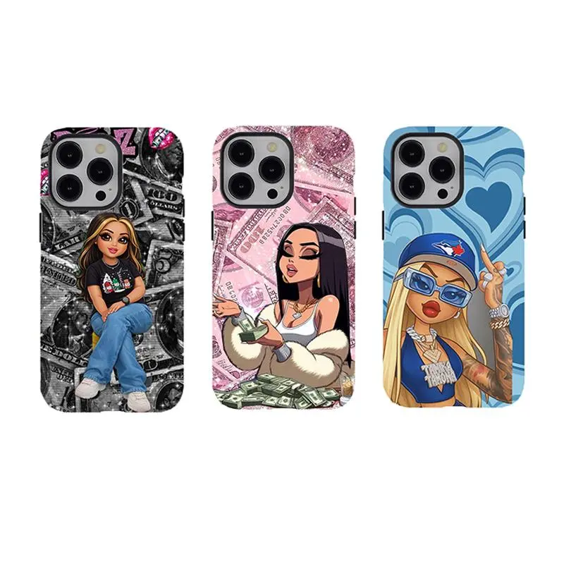 B-Bratz Doll Phone Cases,Y2K Aesthetic Phone Case,Trending Phone Case,For iPhone 17 Pro Max 16 15 14 13 12 11 for Samsung S21 S22 S23 S24 S25,Shockproof Durable Design,Y2k Girl Phone Case,gift for fans,cool phone shell