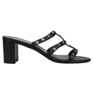 VANELi Womens Mayda Studded Block  Dress Sandals Mid Heel 2-3" - Black
