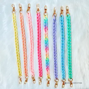 Sequin Bag Chain Strap | Sequin Purse Charm Accessory | Acrylic Tote Handle | Colorful Handbag Chain | Cute Add-On for Purses & Totes