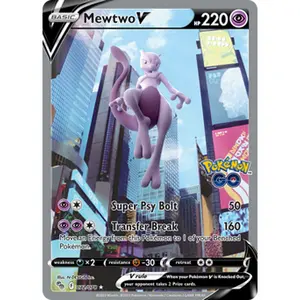 Pokemon TCG Mewtwo V (Alternate Full Art) Pokemon GO Near Mint Trading Card Single