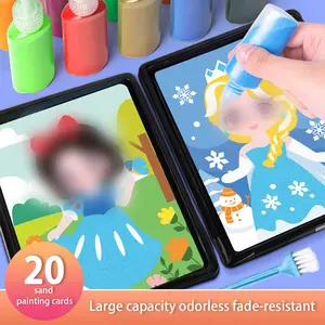 Sand painting children's colorful sand boys and girls' handicraft DIY creation creative toys intelligence coloring pasting and scraping paper