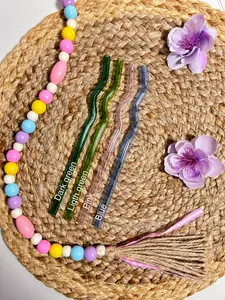Reusable Glass Straw with Reusability Feature, Eco-Friendly Kitchenware Drinkware Accessory