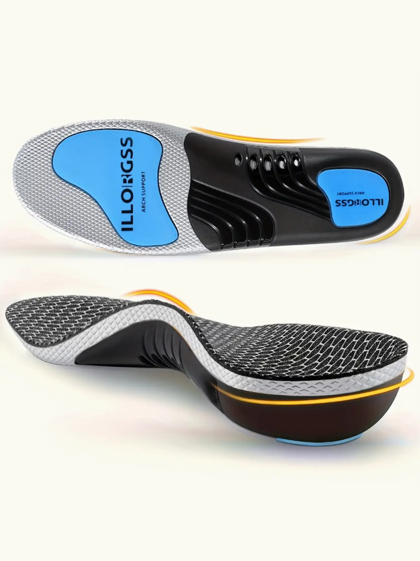 Orthotic Insoles, Extra Large, over 240 Lbs, Wide Fit, Shock Absorption, Arch Support, Pressure Distribution, Custom Fit, Work Boots, Shock Absorbing Insoles