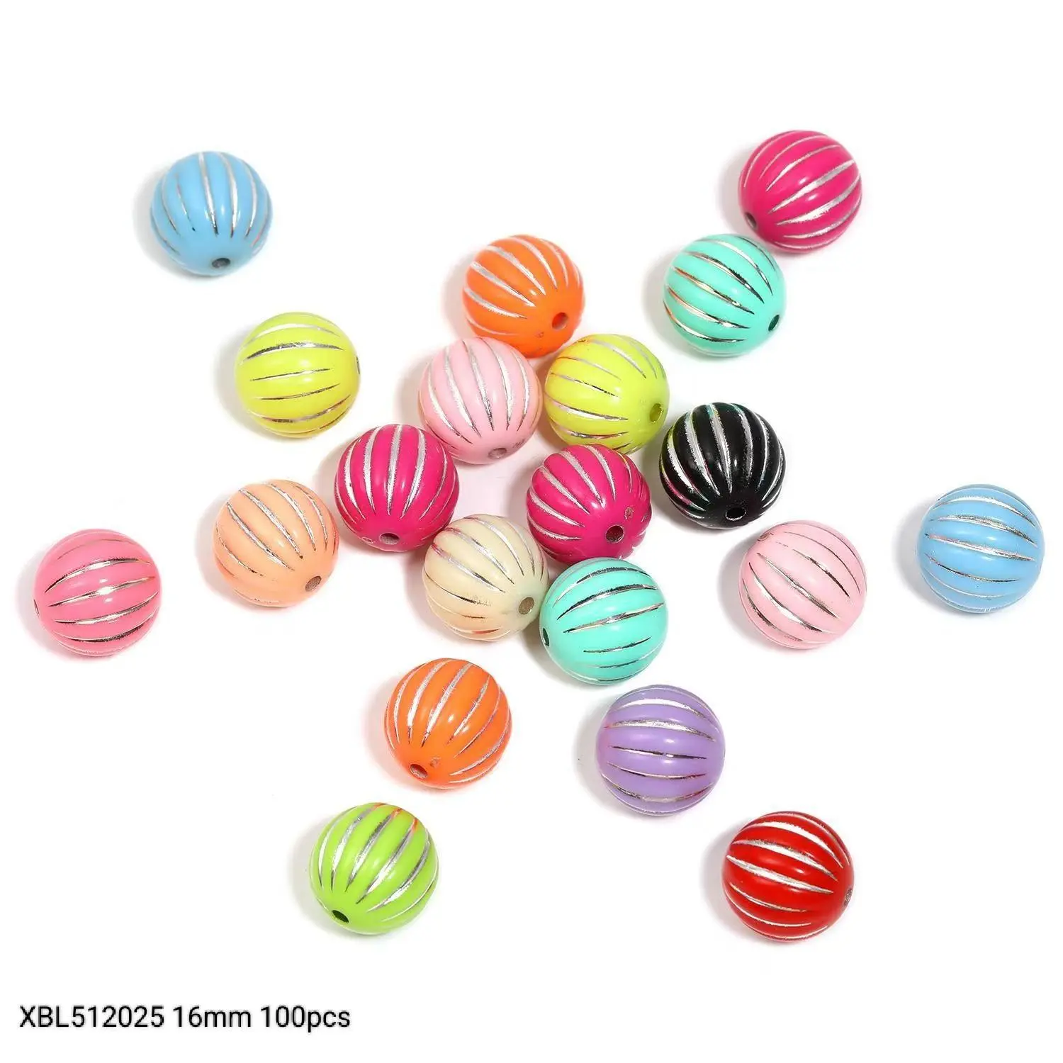 XBL512025 16mm 100pcs Pumpkin beads