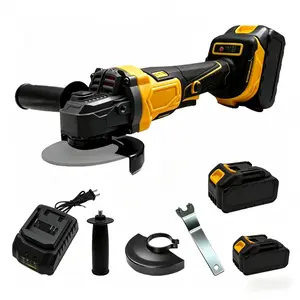 Cordless brushless portable tool, ergonomically designed angle grinder, suitable for industrial renovation tool sets, available with single/dual batteries, used for cutting, grinding, and polishing