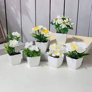 Artificial Succulent Potted Plant, 6 Counts Mini Faux Succulent Plant, Decorative Plants for Home Office Desktop, Home Decor Supplies, Fruit, Artificial Potted Flower